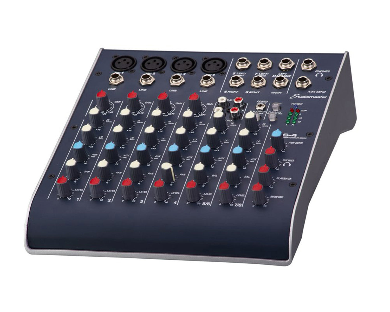 STUC2S4 - Studiomaster C2S 4 4CH Compact USB Mixer 8input or 4 Mic or 2 Stereo or 2bandEQ Image 3