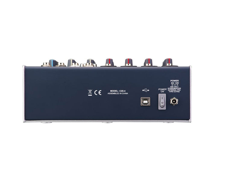 STUC2S4 - Studiomaster C2S 4 4CH Compact USB Mixer 8input or 4 Mic or 2 Stereo or 2bandEQ Image 4