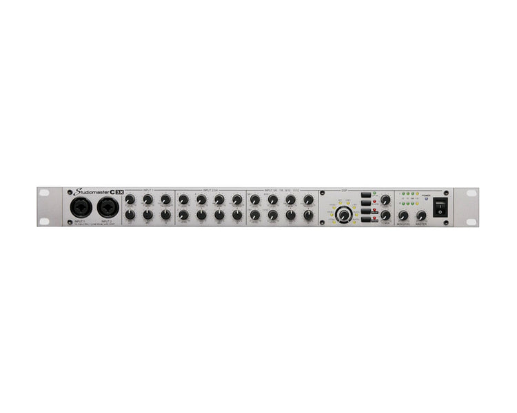STUC3X - Studiomaster C3X Mixer 4 Mic 4 Stereo In 2 Aux Digi Effects Balanced In or Out 1U Image 2