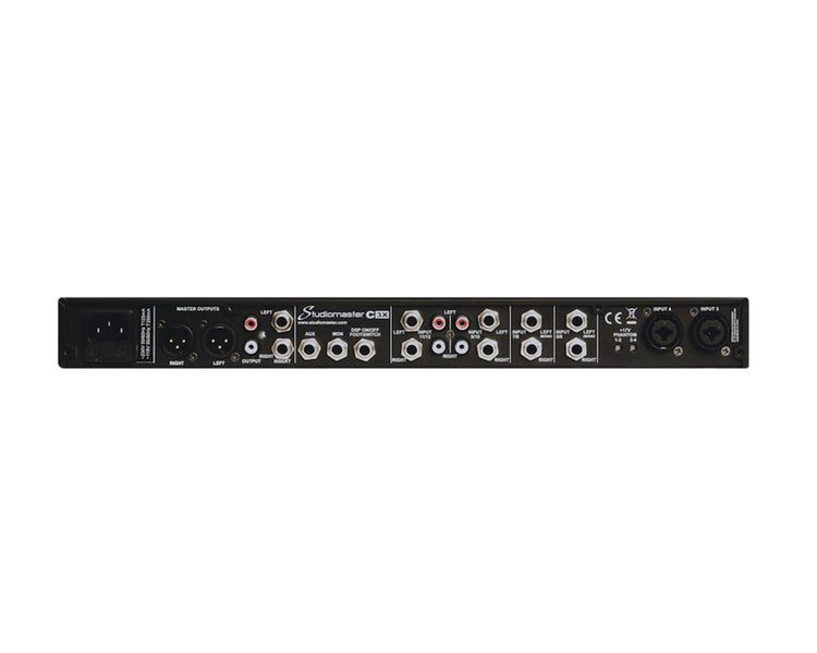 STUC3X - Studiomaster C3X Mixer 4 Mic 4 Stereo In 2 Aux Digi Effects Balanced In or Out 1U Image 3