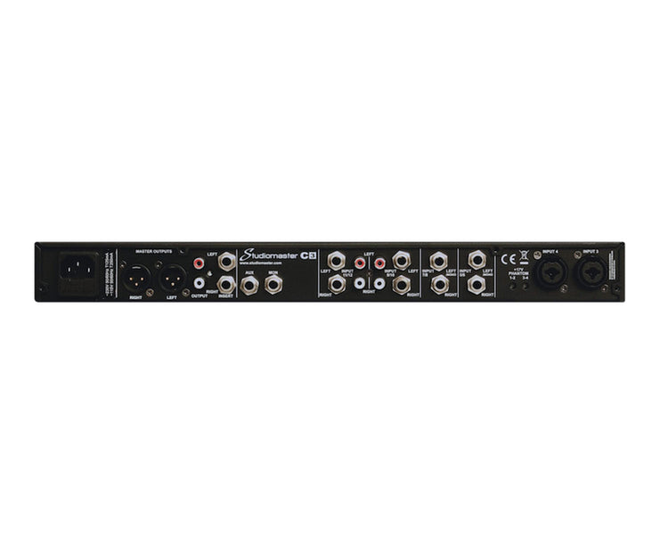 STUC3 - Studiomaster C3 Mixer with 4 Mic 4 Stereo In 2 Aux Sends Balanced In or Out 1U Image 3