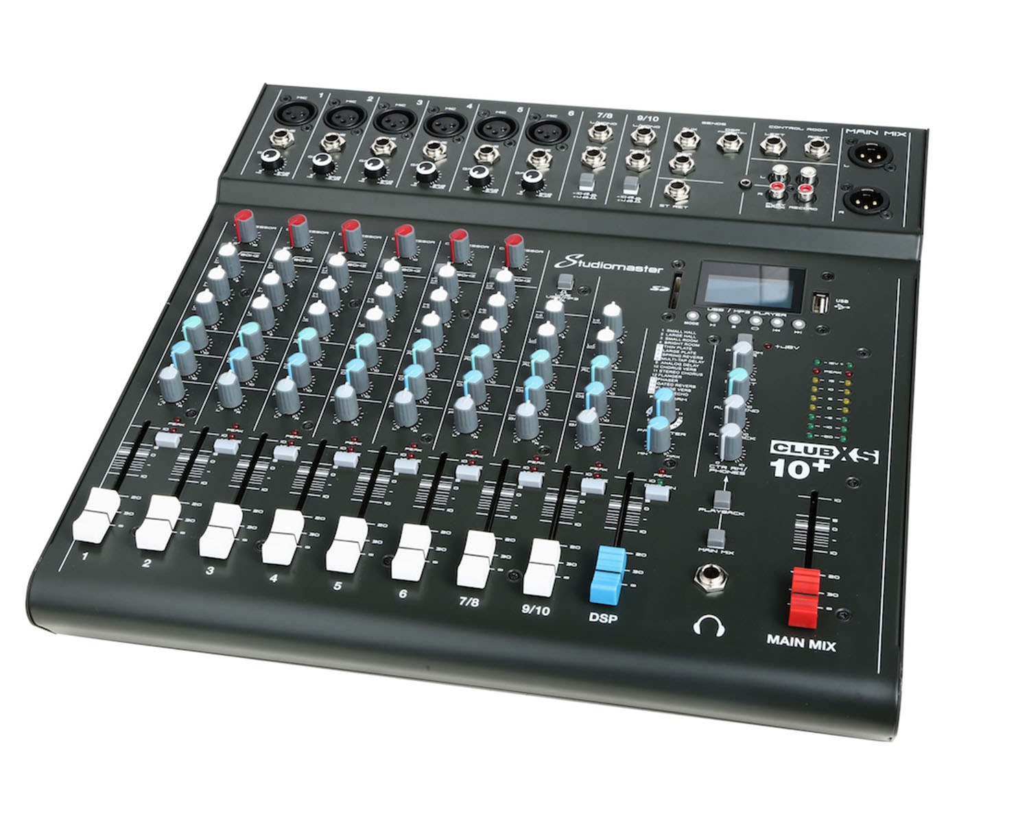 STUCLUBXS10P - Studiomaster Club XS 10 and 8CH Analogue DSP Mixer 8 Inputs or 4 Mic or 2 Stereo Image 3