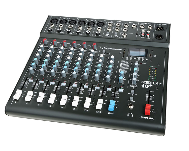 STUCLUBXS10P - Studiomaster Club XS 10 and 8CH Analogue DSP Mixer 8 Inputs or 4 Mic or 2 Stereo Image 3