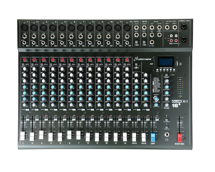 STUCLUBXS16P - Studiomaster Club XS 16 and 14CH Analogue DSP Mixer 16 In or 12 Mic or 2 St or 2 Aux Image 1