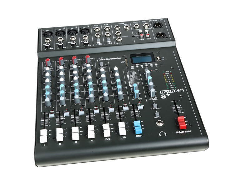 STUCLUBXS8P - Studiomaster Club XS 8 and 6CH Analogue DSP Mixer 6 Inputs or 2 Mic or 2 Stereo Image 2