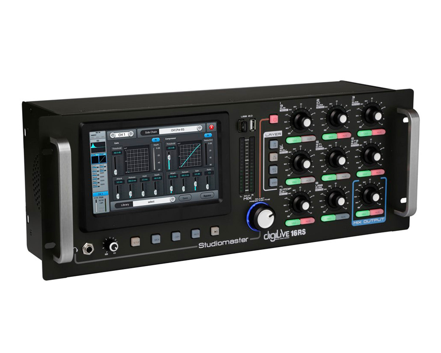 STUDIDILIVE16RS - Studiomaster digiLive 16RS Digital Rack Mixer 16inputs or 16Bus or 12Mic or 2St Image 2