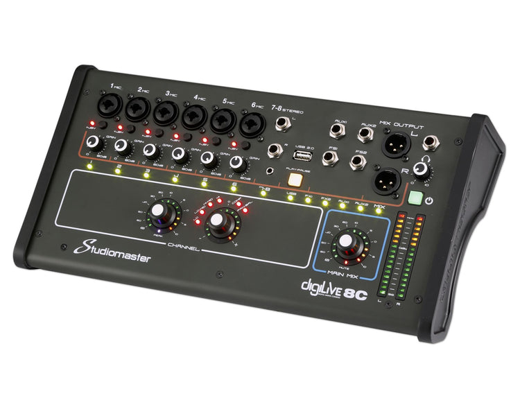 STUDIDILIVE8 - Studiomaster digiLive 8C Compact Wifi Digital Mixer 8 input or 2 Mic or 1 Stereo Image 3