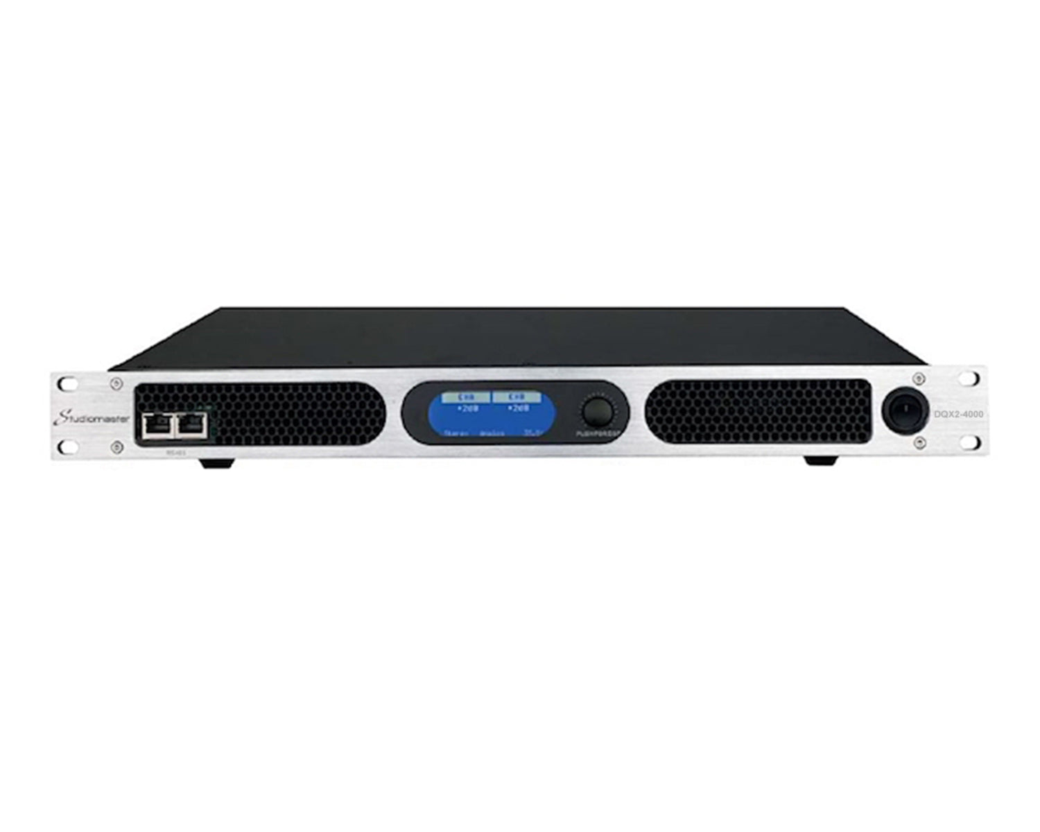 STUDQX24000 - Studiomaster DQX2 4000 Digital Power Amp with DSP 2 x 3400W @ 4ohm 1U Image 1
