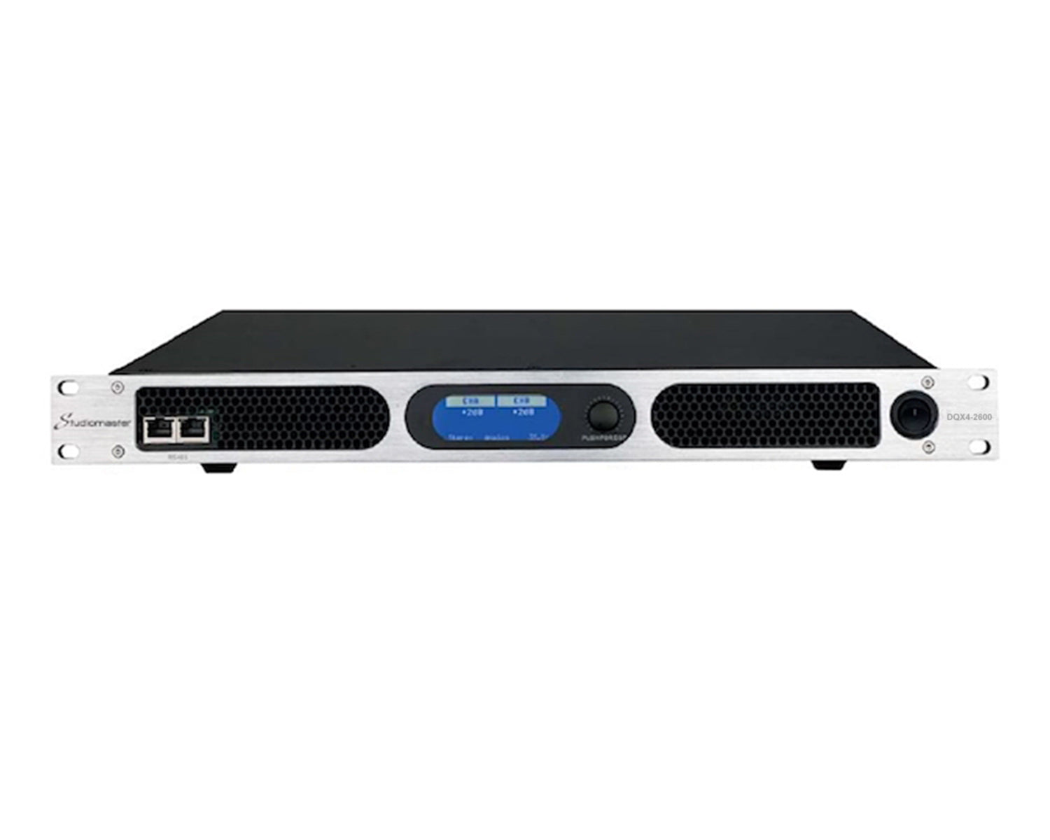 STUDQX42600 - Studiomaster DQX4 2600 Digital Power Amp with DSP 4 x 1100W @ 4ohm 1U Image 1