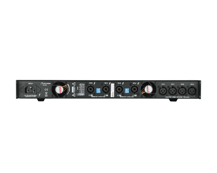 STUHX4600 - Studiomaster HX4 600 Digital Power Amplifier 4 x 225W @ 4ohm 1U Image 4