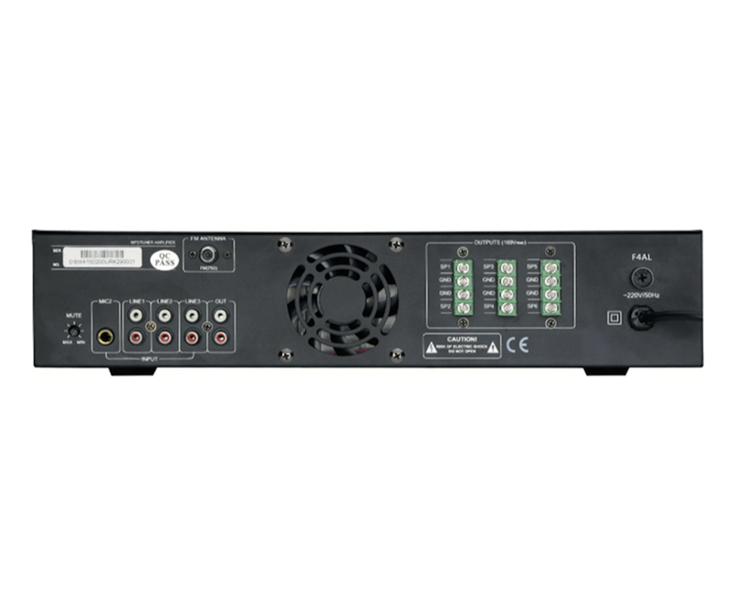STUISMA150 - Studiomaster ISMA150 150W Mixer Amplifier and FM Tuner 4in or 6out 100V Image 2