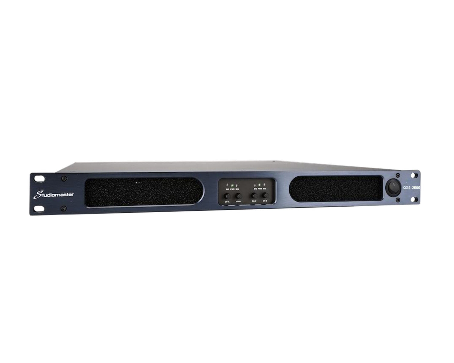 STUQX42600 - Studiomaster QX4 2600 Digital Power Amplifier 4 x 1100W @ 4ohm 1U Image 1