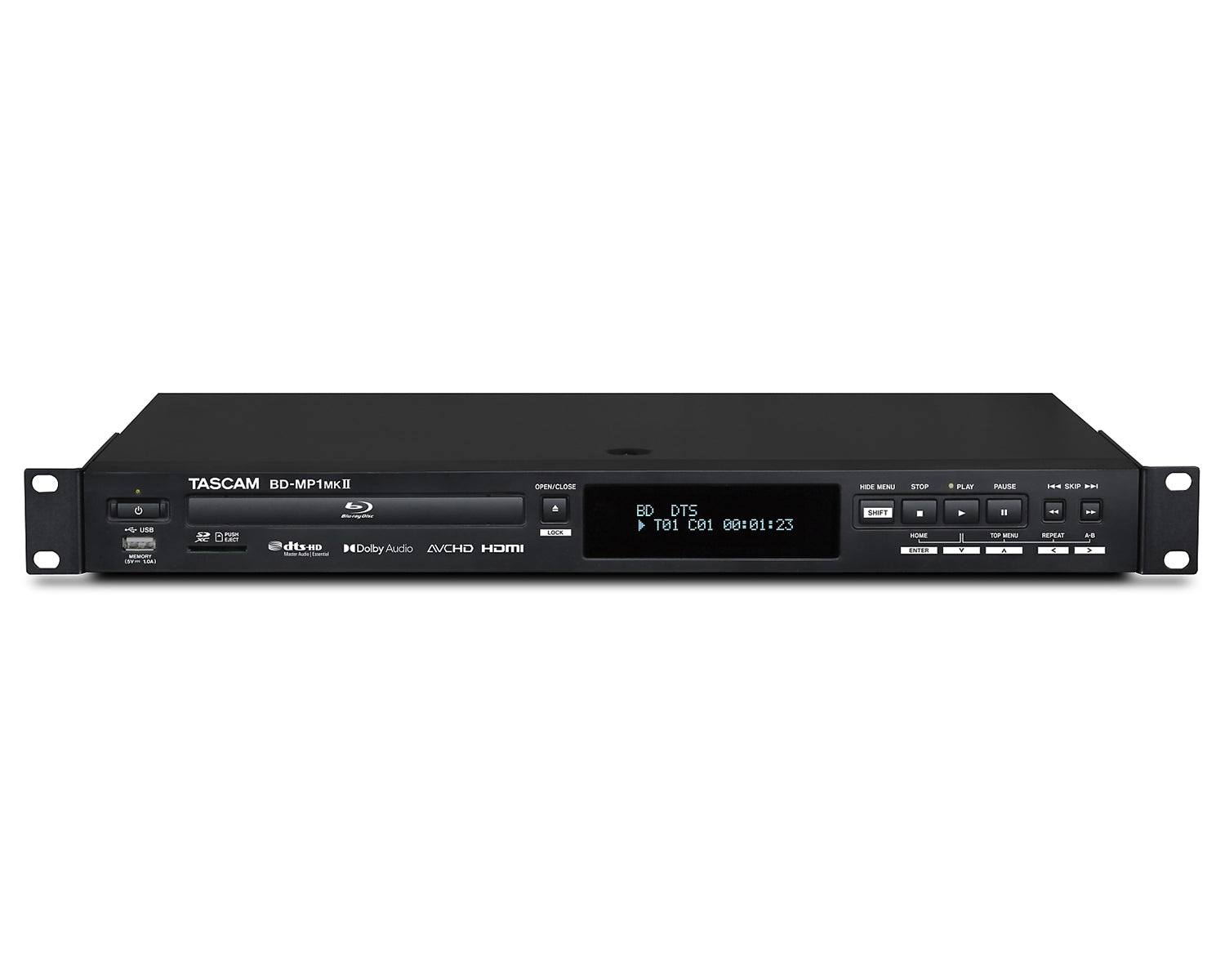 TASBDMP1MK2 - TASCAM BD MP1 MKII Professional Blu Ray Multi Media Player 1U Image 1