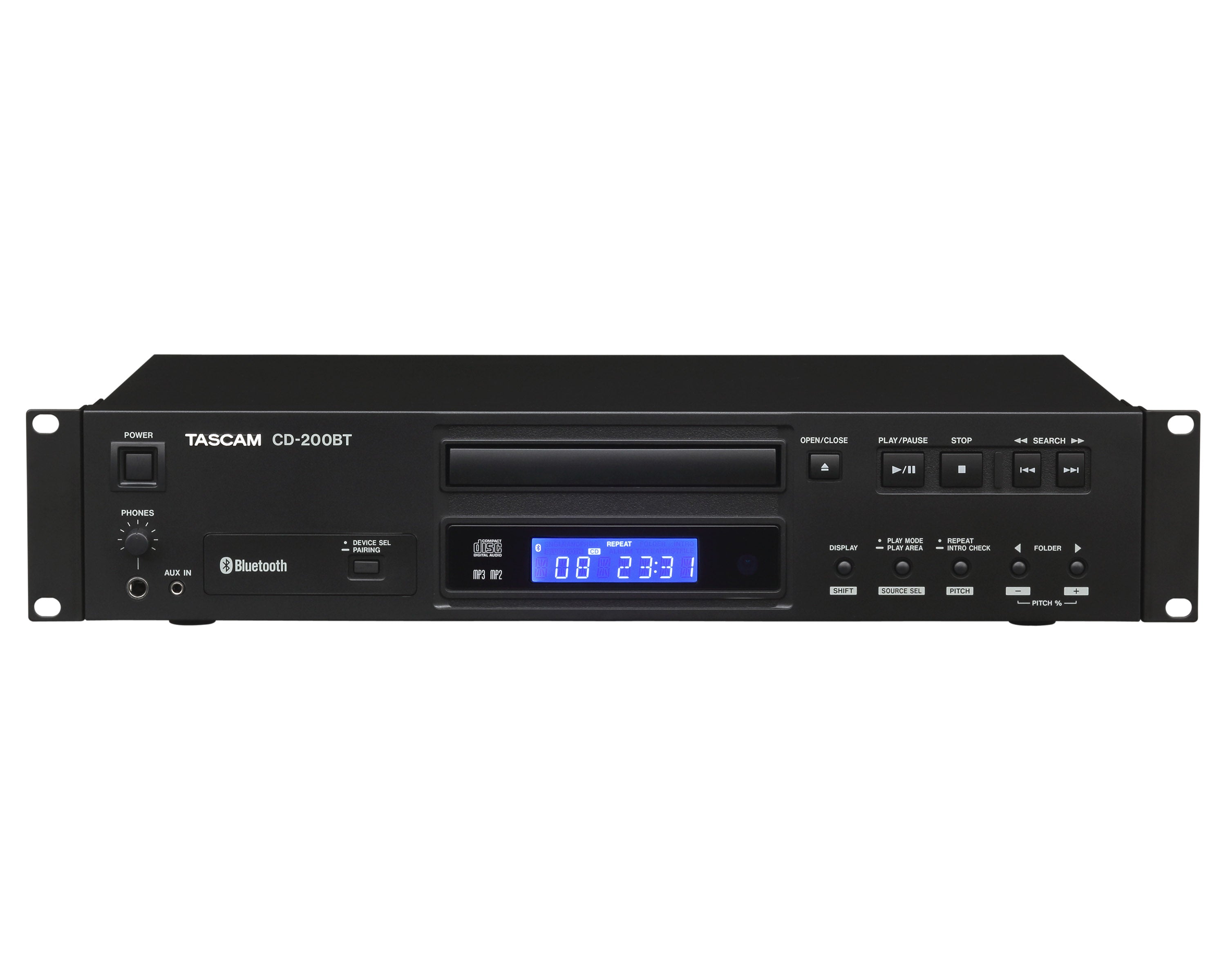 TASCD200BT - TASCAM CD 200BT Professional CD Player with Bluetooth Receiver 2U Image 1