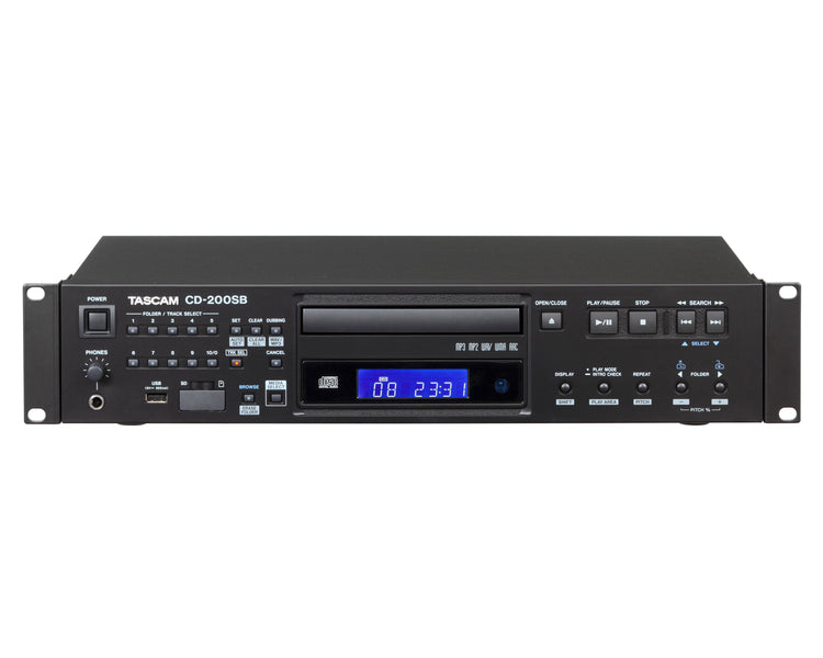 TASCD200SB - TASCAM CD 200SB CD Solid State Media and USB Player with Pitch Cont 2U Image 1