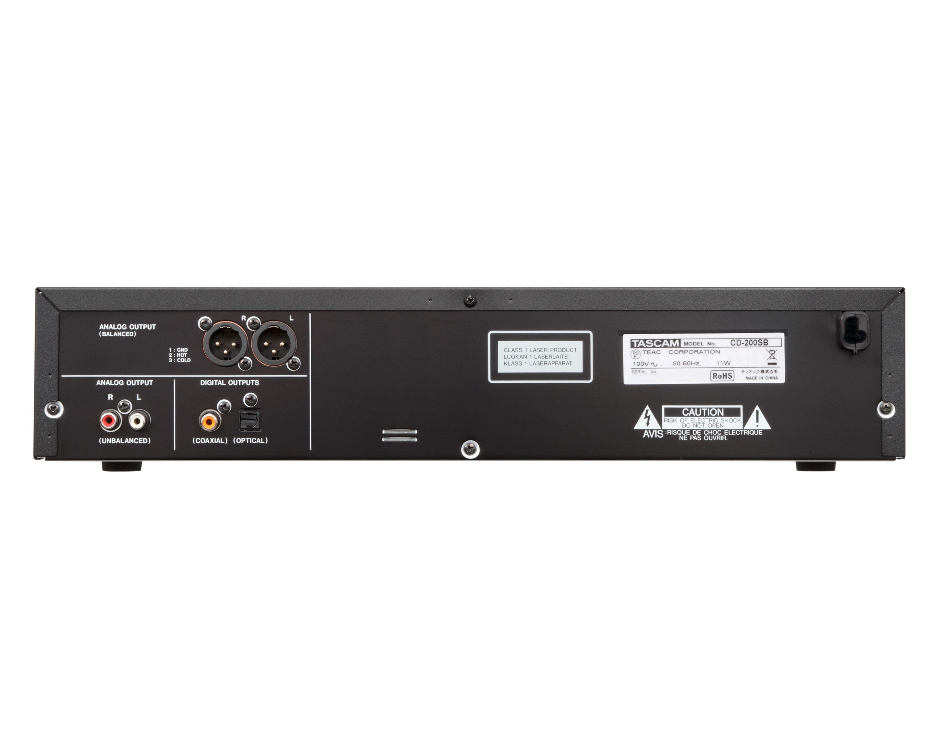 TASCD200SB - TASCAM CD 200SB CD Solid State Media and USB Player with Pitch Cont 2U Image 3