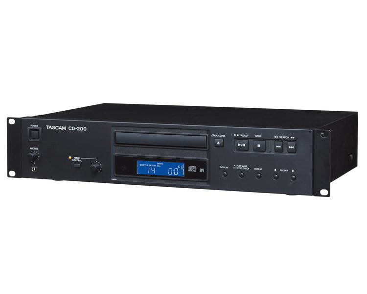 TASCD200 - TASCAM CD 200 CD Player CD or MP3 or WAV Playback with Pitch Control 2U Image 2