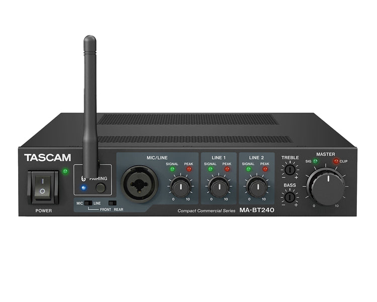 TASMABT240 - TASCAM MA BT240 Bluetooth Mixer Amp 100V 240W Half 1U Exc AK RM05 RMK Image 1