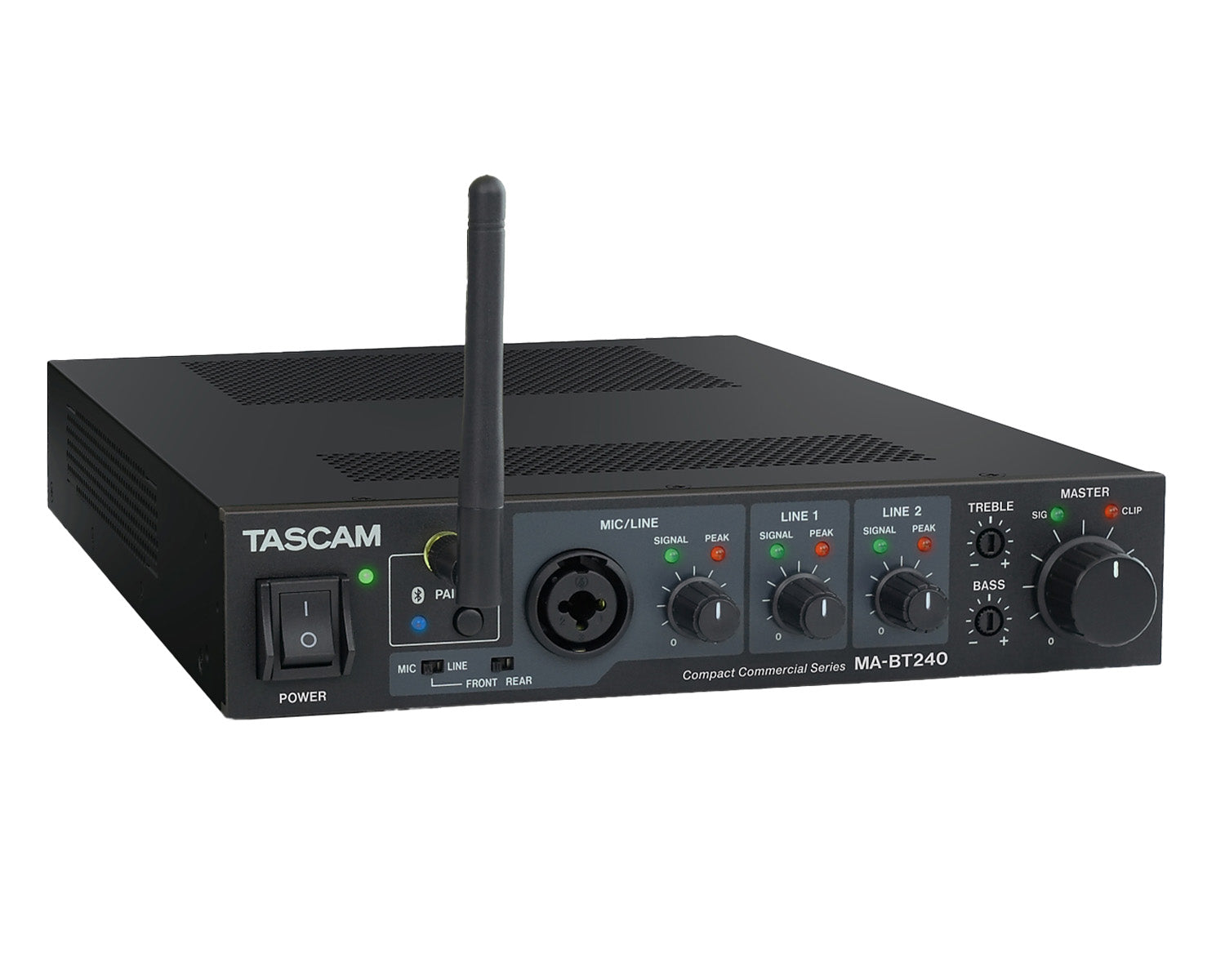 TASMABT240 - TASCAM MA BT240 Bluetooth Mixer Amp 100V 240W Half 1U Exc AK RM05 RMK Image 2