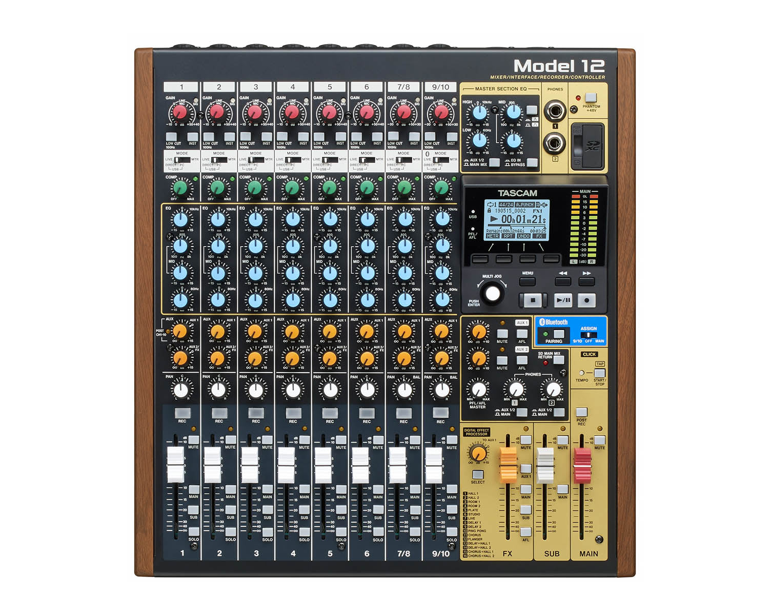 TASMODEL12 - TASCAM Model 12 12 Channel Analogue Mixer with 12 Track Digital Recorder Image 4
