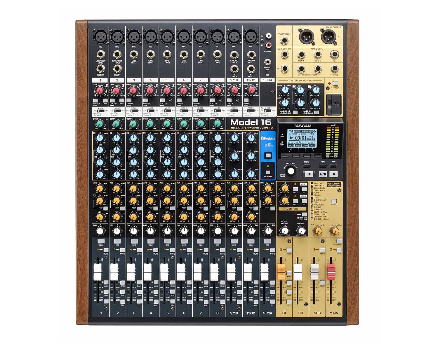 TASMODEL16 - TASCAM Model 16 16 Channel Analogue Mixer with 16 Track Digital Recorder Image 3