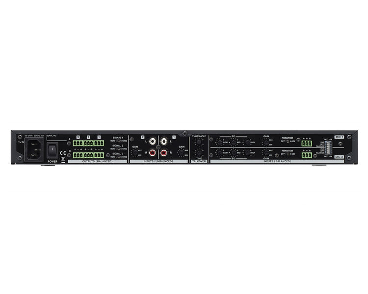 TASMZ123BT - TASCAM MZ 123BT 3 Zone Compact Audio Mixer with Bluetooth 1U Image 3