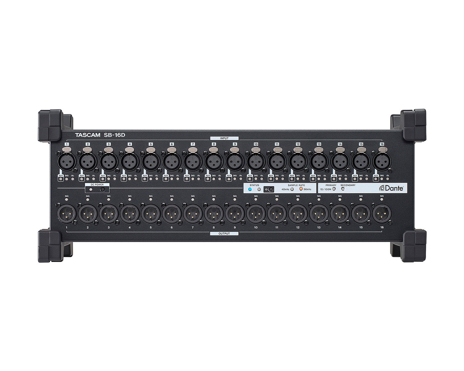 TASSB16D - TASCAM SB 16D Portable or Rack Mounted 16in or 16out Stage Box with Dante 3U Image 1