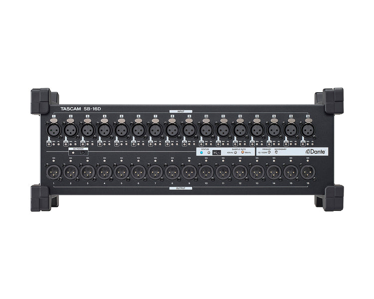 TASSB16D - TASCAM SB 16D Portable or Rack Mounted 16in or 16out Stage Box with Dante 3U Image 1