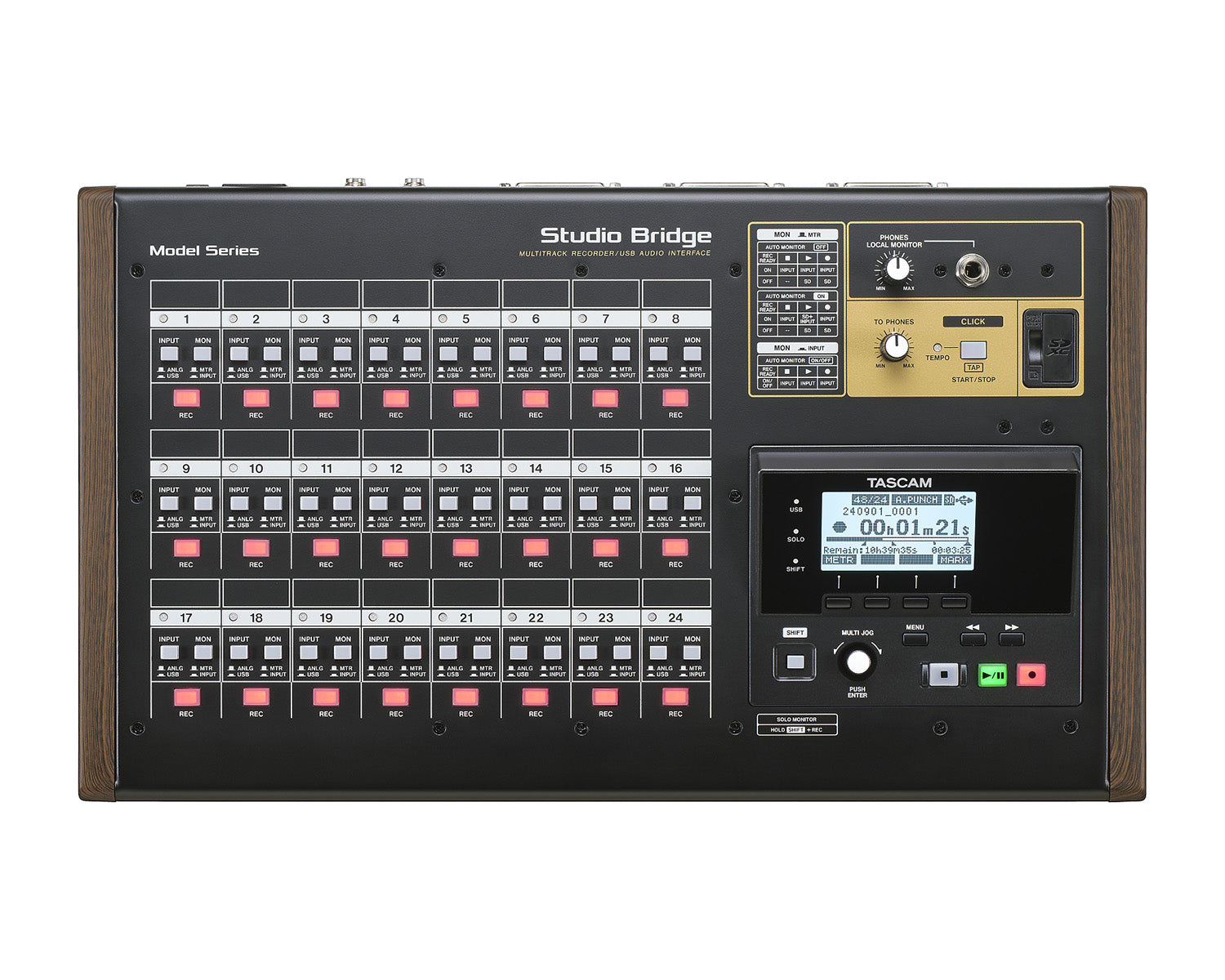 TASSTUDIOBRIDGE - TASCAM Studio Bridge 24 Track Audio Recorder USB Audio Interface w or MIDI Image 3