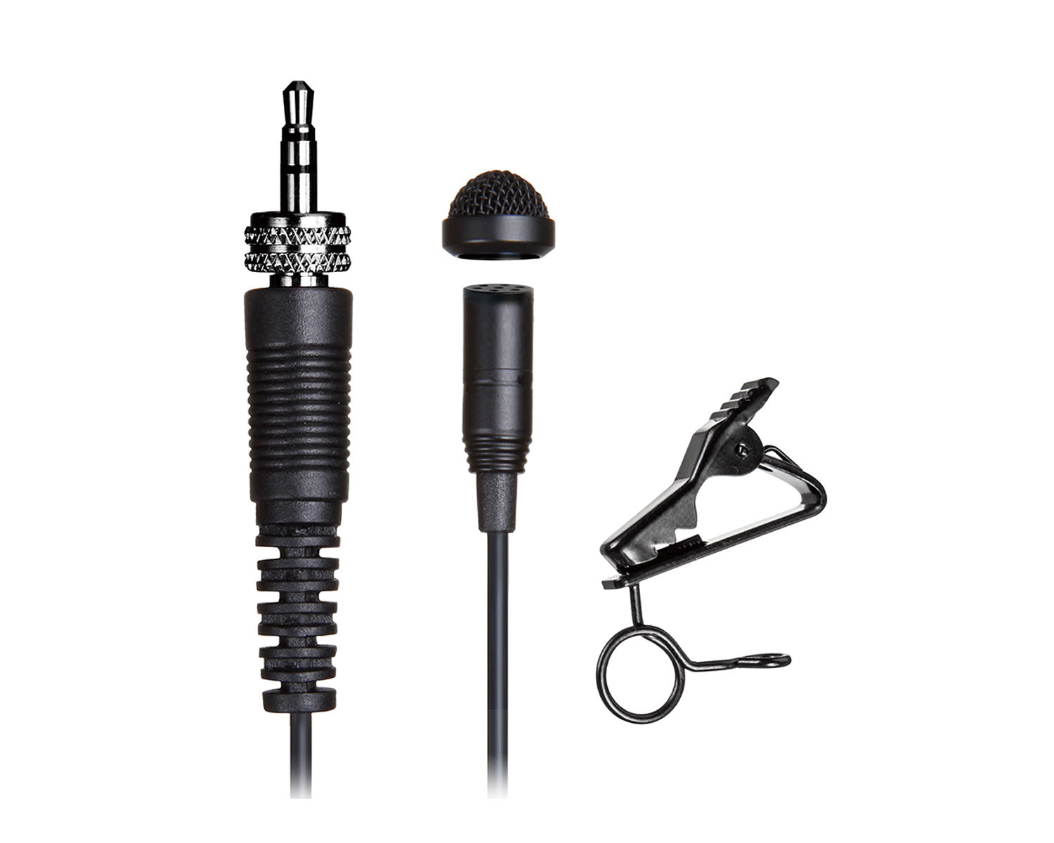TASTM10LB - TASCAM TM 10LB Lavalier Microphone with Screw Lock Connector Black Image 1
