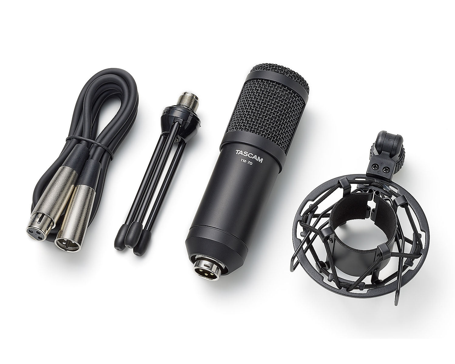 TASTM70 - TASCAM TM 70 Dynamic Microphone for Podcasting and Live Streaming Black Image 2