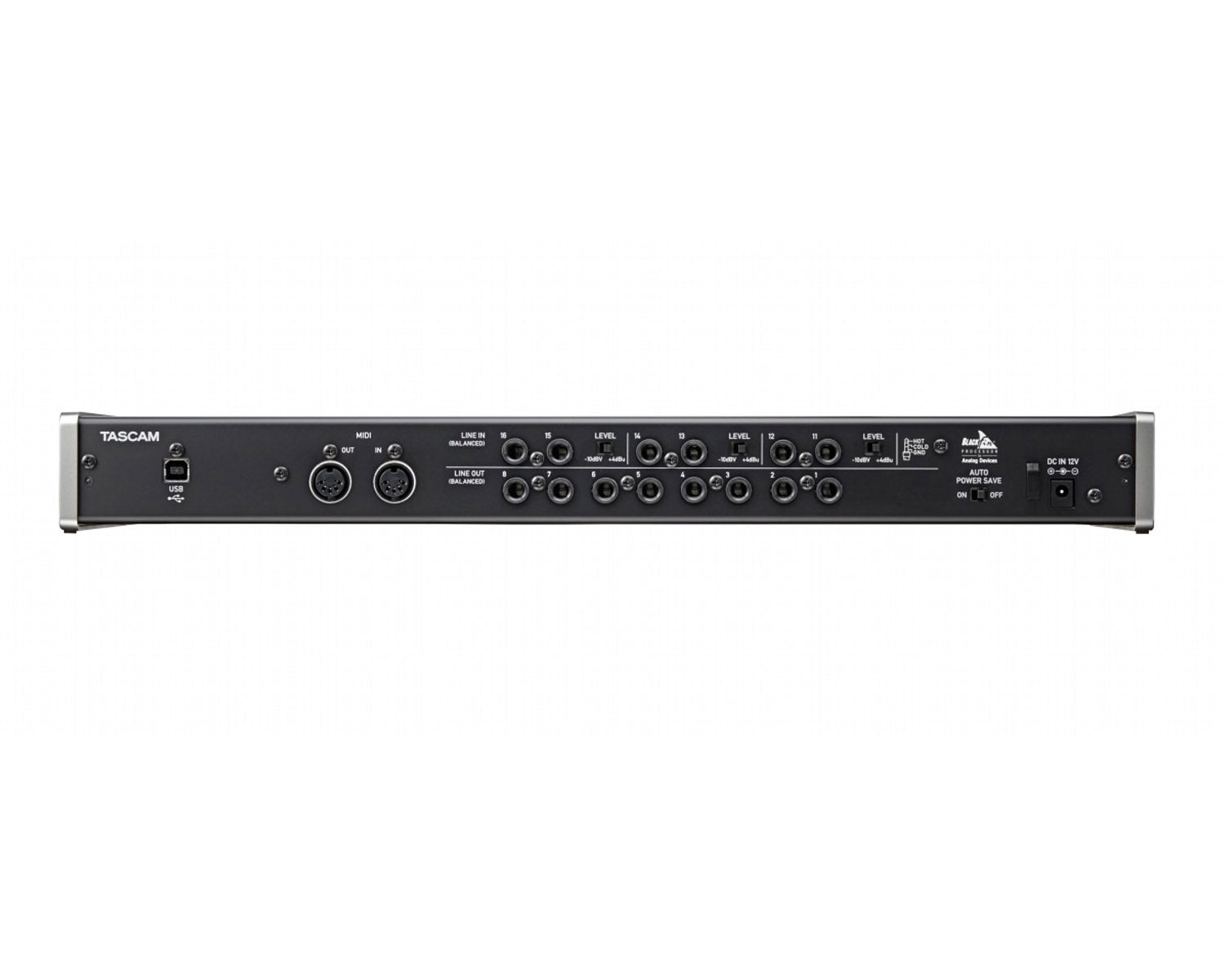 TASUS16X08 - TASCAM US 16x08 USB Audio or MIDI Interface 16in 8out Image 3