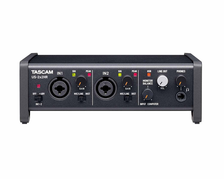 TASUS2X2HR - TASCAM US 2x2HR USB Audi MIDI Interface 2xMic Line or 2 Out Image 2