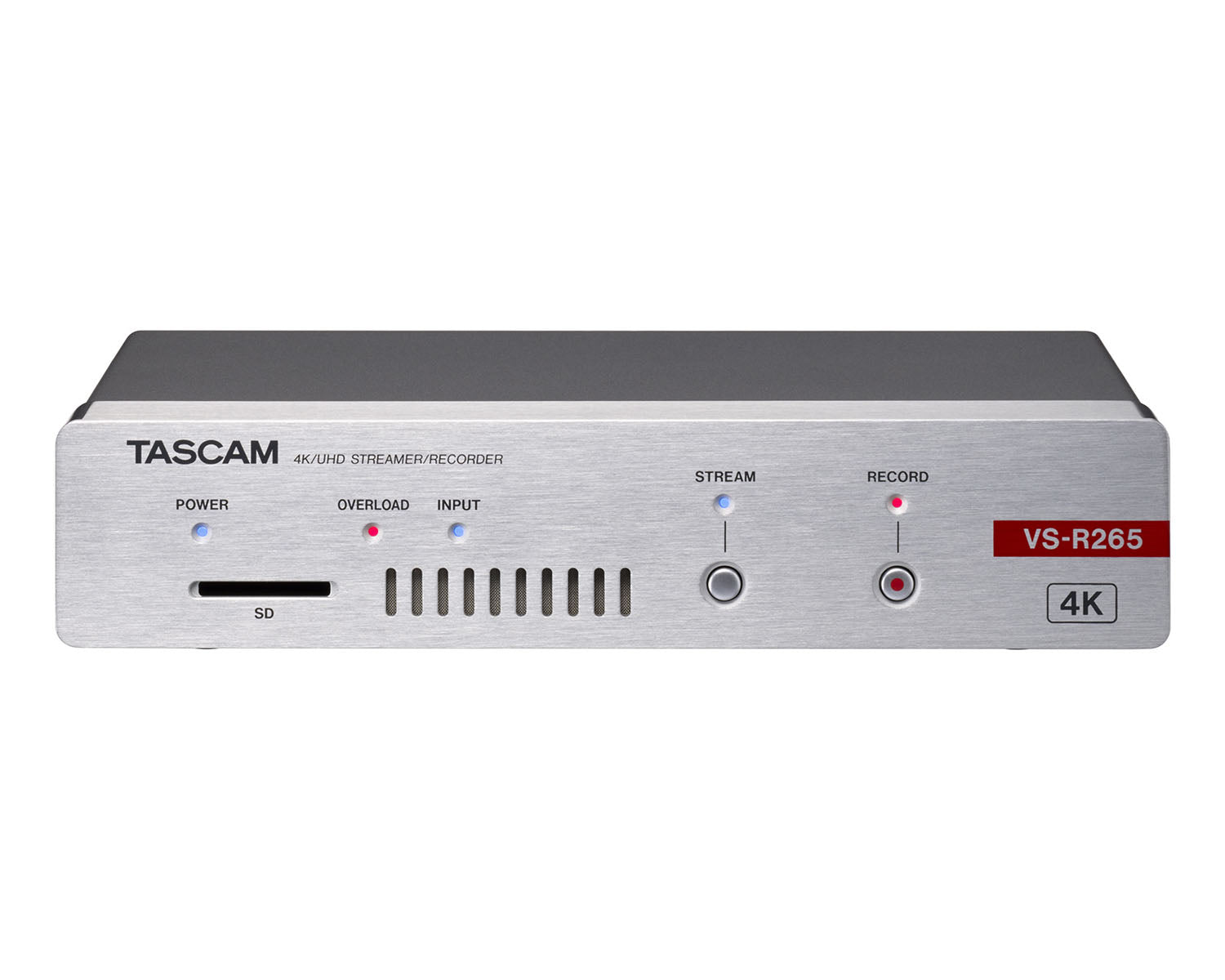 TASVSR265 - TASCAM VS R265 4K or UHD AVoIP Video Streamer or Recorder 1U Image 1