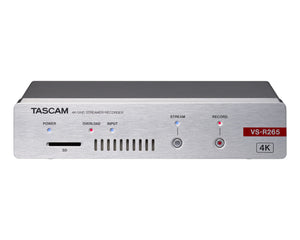 TASVSR265 - TASCAM VS R265 4K or UHD AVoIP Video Streamer or Recorder 1U Image 1
