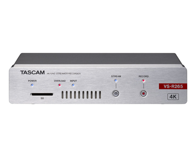 TASVSR265 - TASCAM VS R265 4K or UHD AVoIP Video Streamer or Recorder 1U Image 1