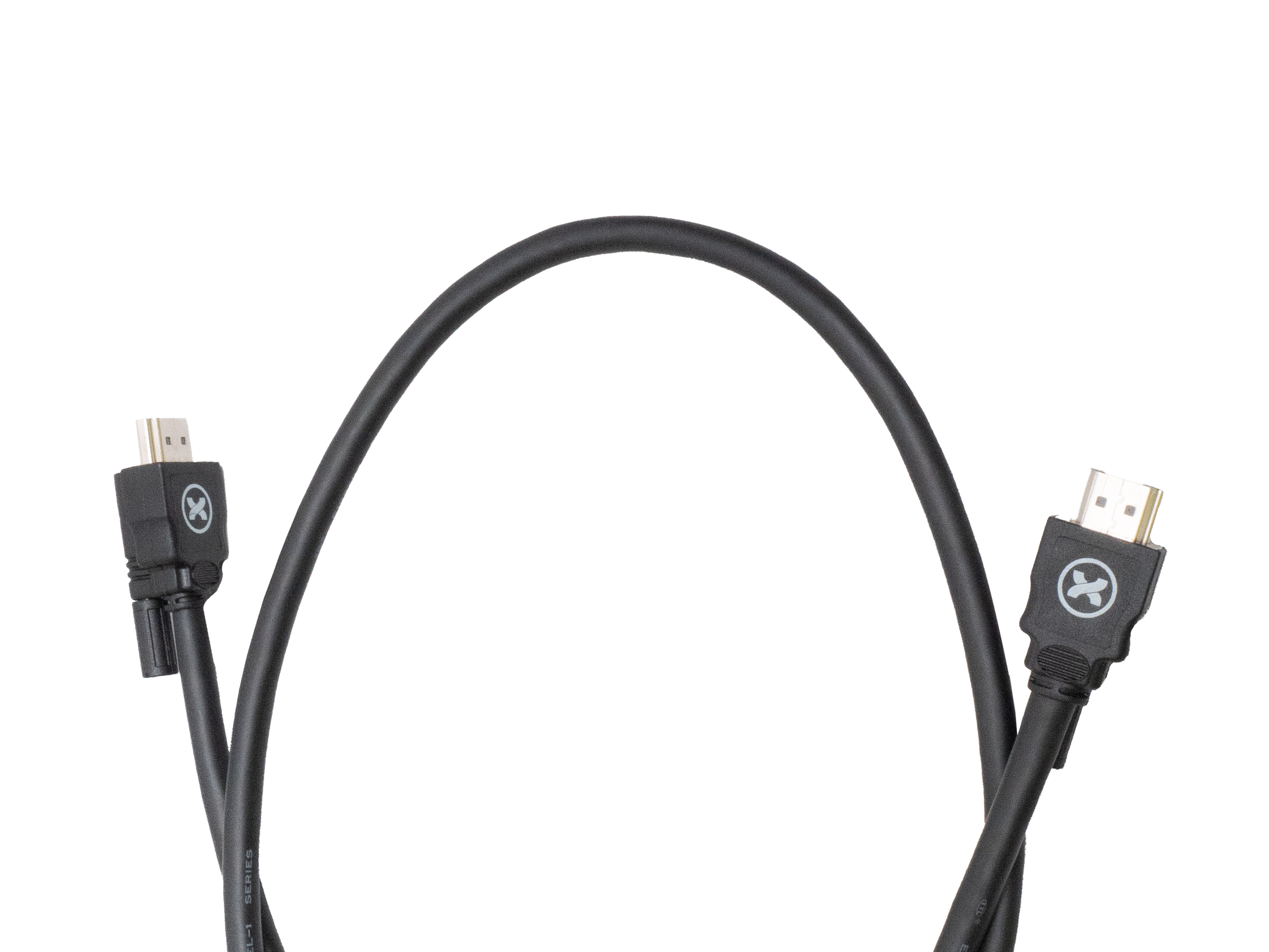THE14203421 - Theatrixx HDMI 2.0 4K (locking) to HDMI (locking) Premium Cable 1m Image 1