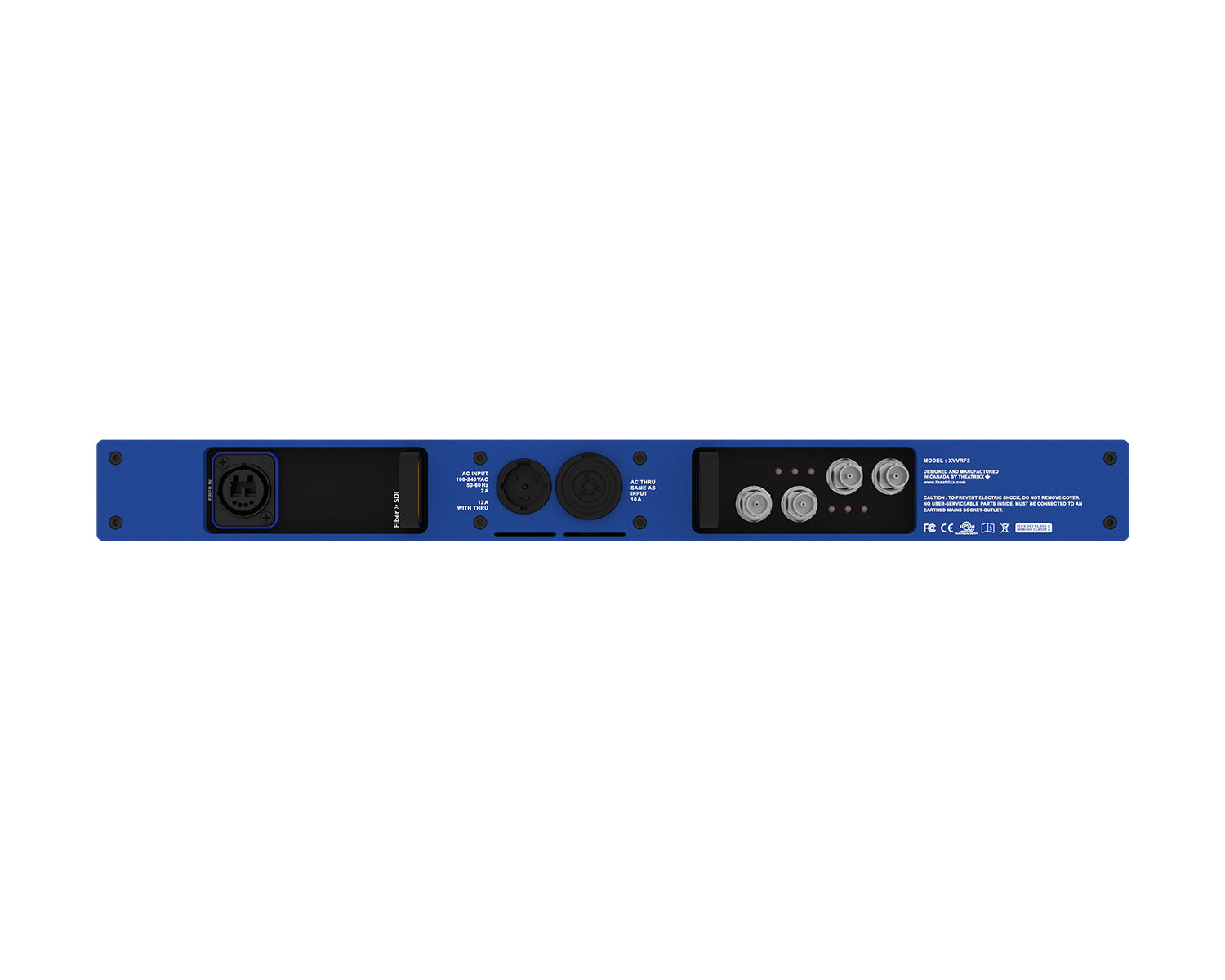 THERF2 - Theatrixx xVision RF2 Reversible 2 Bay Powered Video Converter Chassis 1U Image 4