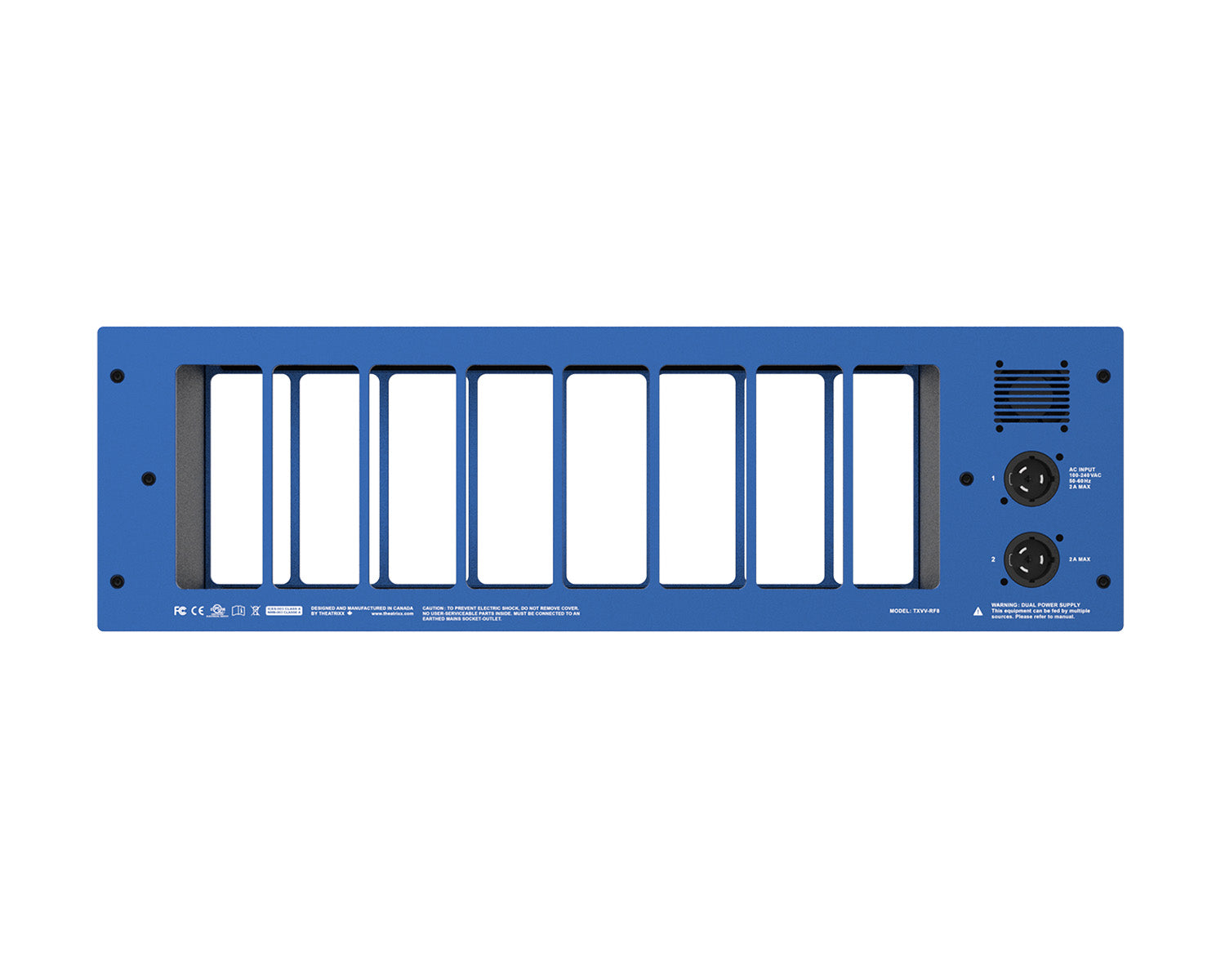 THERF8 - Theatrixx xVision RF8 Reversible 8 Bay Powered Video Converter Chassis 3U Image 2