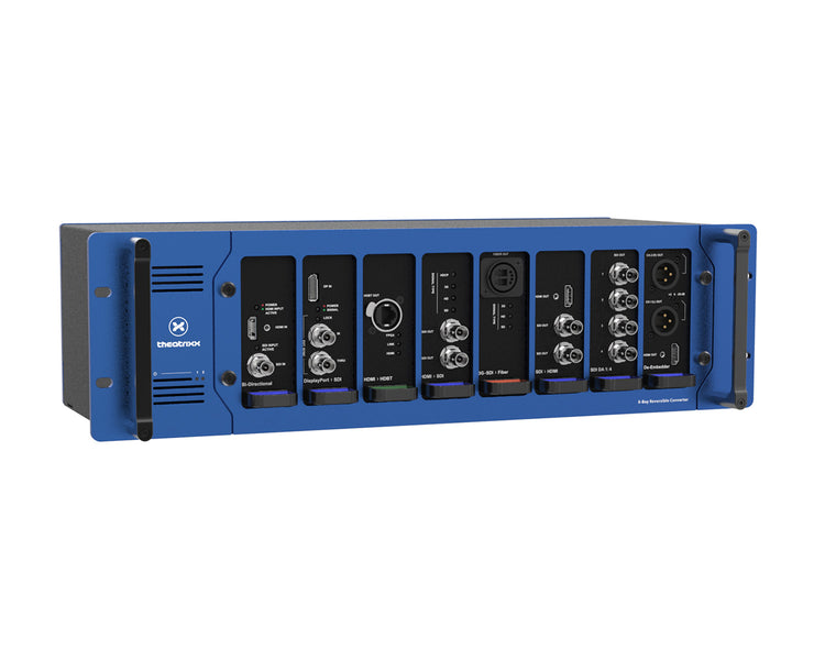 THERF8 - Theatrixx xVision RF8 Reversible 8 Bay Powered Video Converter Chassis 3U Image 3