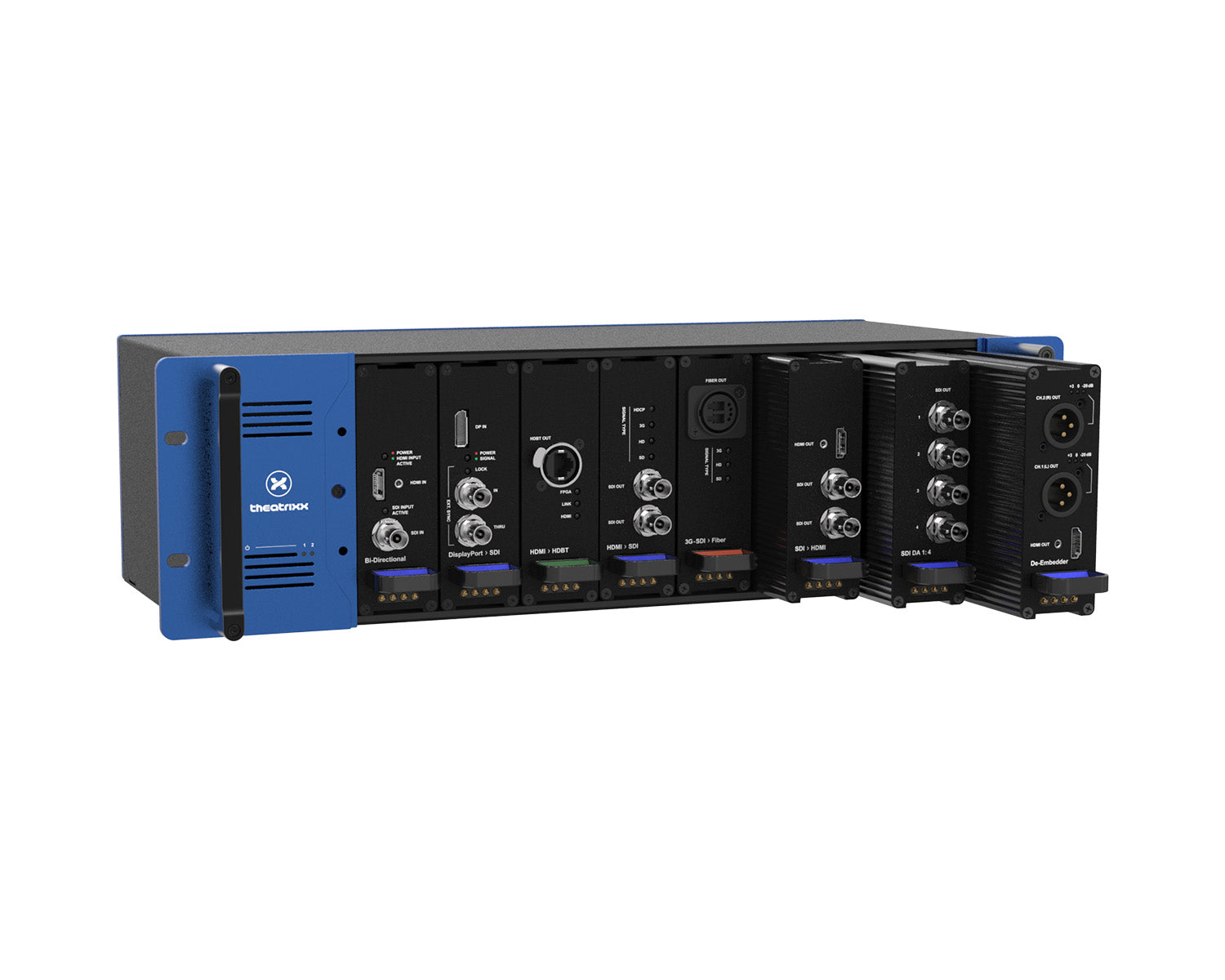 THERF8 - Theatrixx xVision RF8 Reversible 8 Bay Powered Video Converter Chassis 3U Image 7