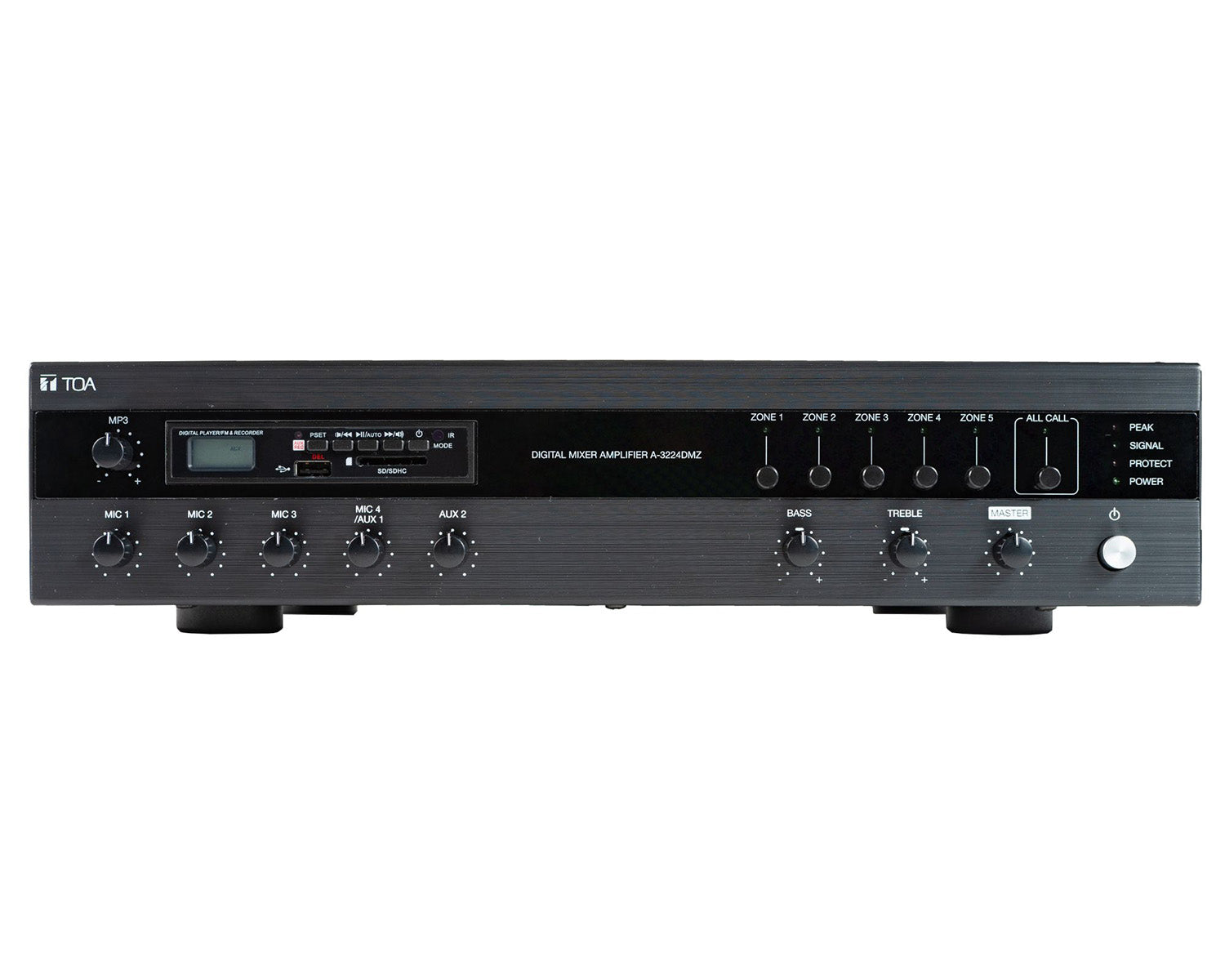 TOAA3224DMZ - TOA A 3224DMZ 240W Digital Mixer Amplifier MP3 or Bluetooth or 5 Zones Image 1