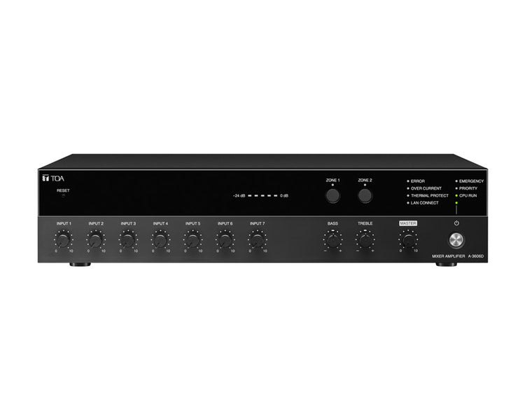 TOAA3606D - TOA A 3606D 60W Digital Mixer Amplifier 2 Zone or 7 Inputs Image 1