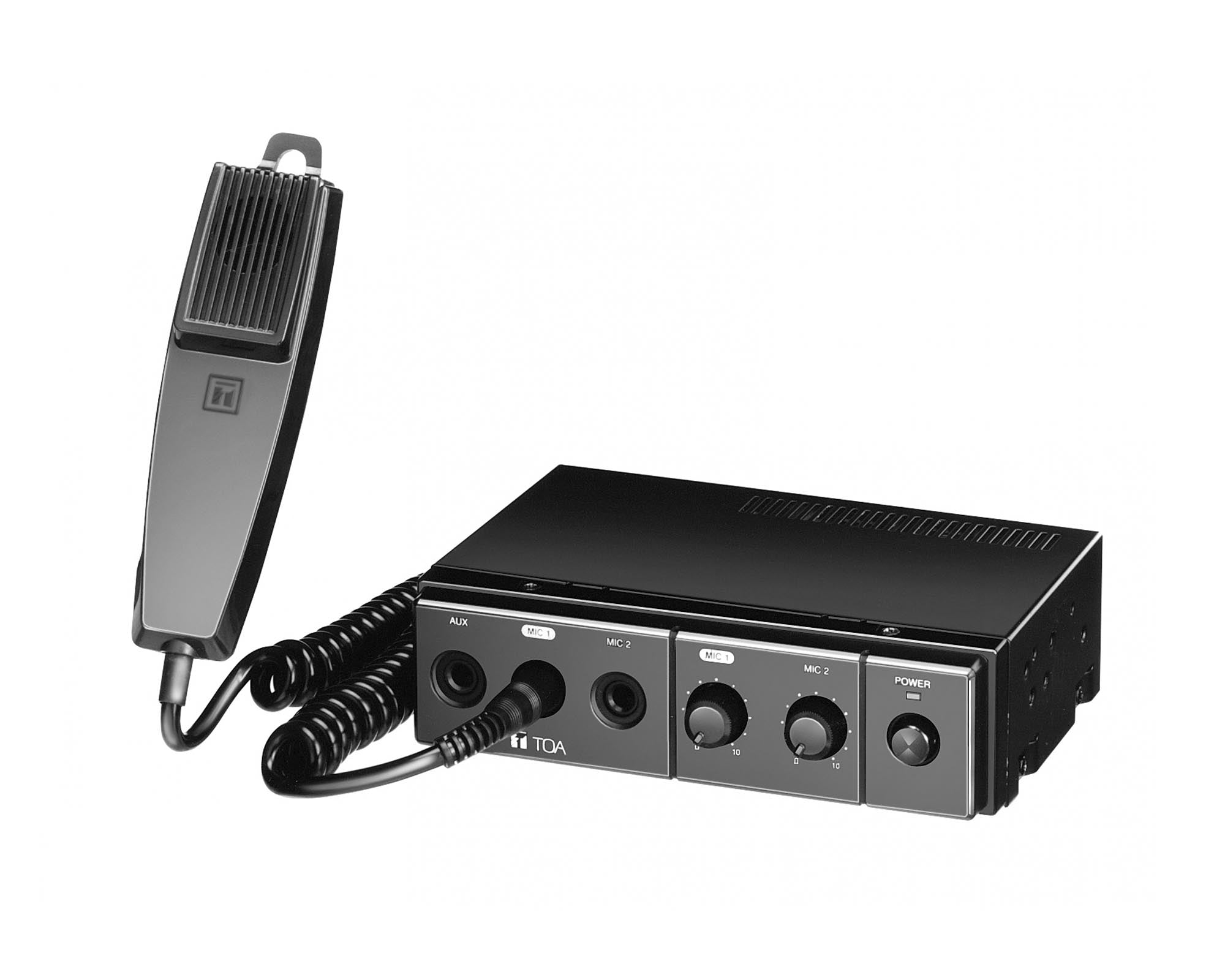 TOACA115 - TOA CA115 Mobile Amp with Talk Mic 12VDC 15W @ 4 or 8ohm Image 1