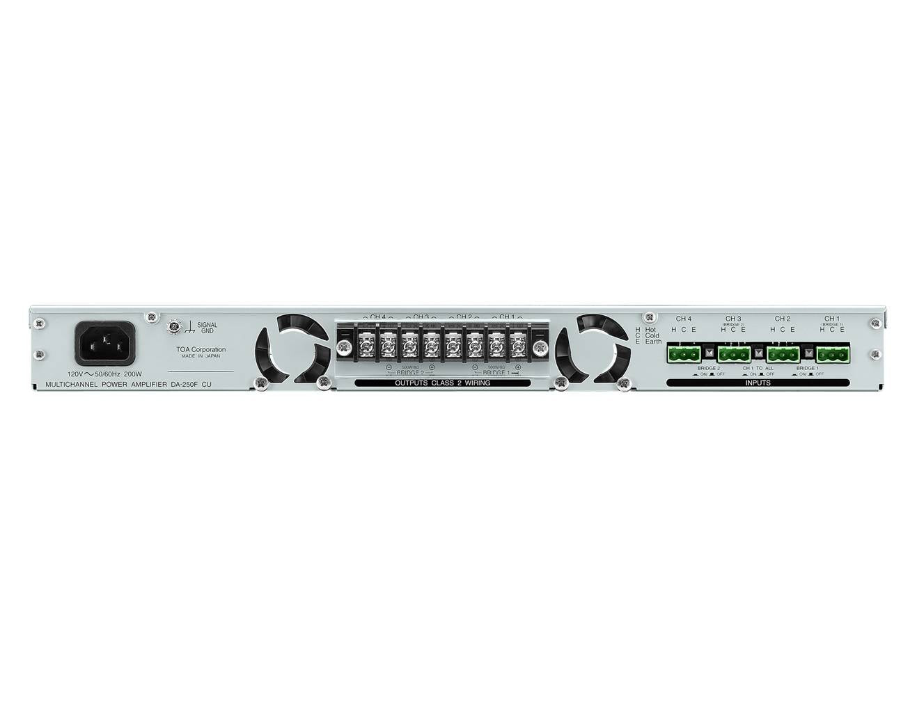 TOADA250DD - TOA DA250D 2 Channel Digital Amplifier 2x250W @ 4ohm 1U Image 2