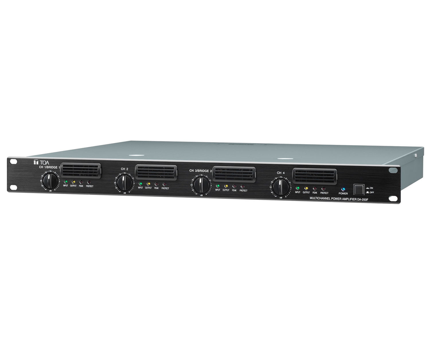 TOADA250F - TOA DA250F Quad Digital Power Amp 4x250W @ 4ohm 1U Image 1