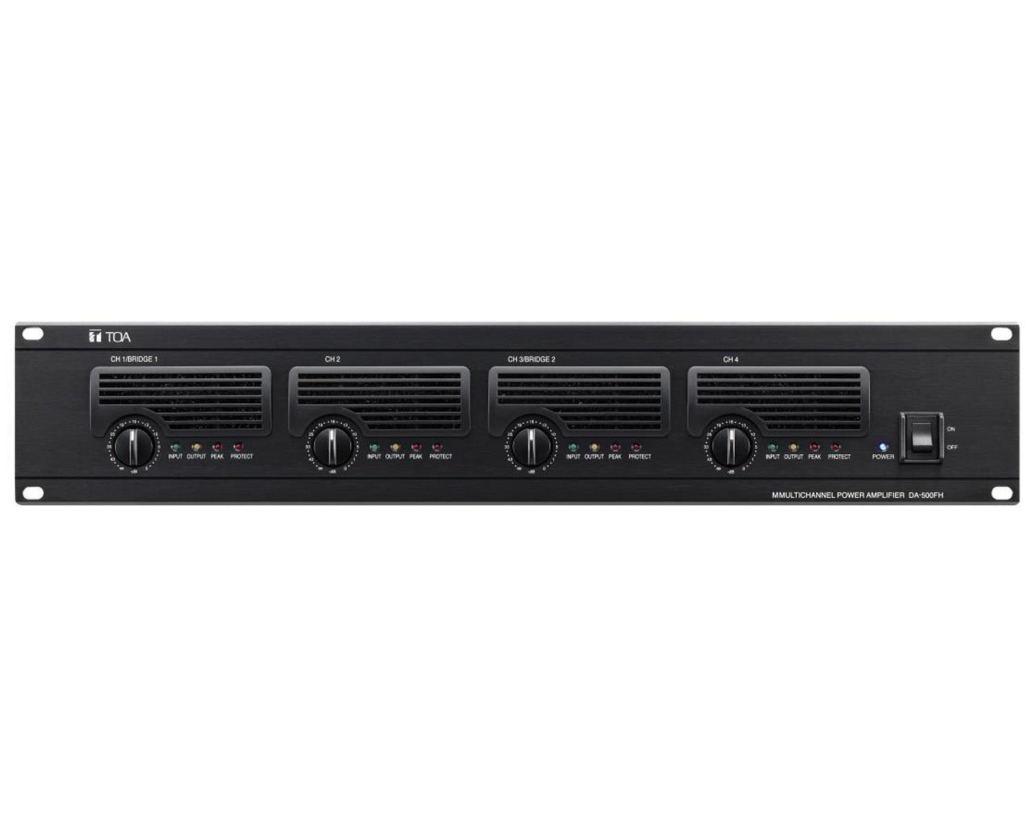 TOADA500FH - TOA DA500FH Quad Digital Power Amp 4x550W 100V 2U Image 1