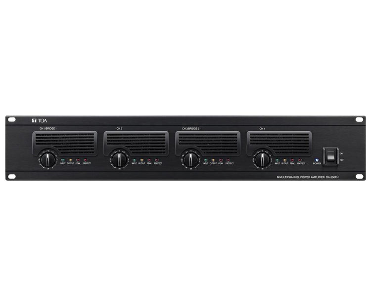 TOADA500FH - TOA DA500FH Quad Digital Power Amp 4x550W 100V 2U Image 1