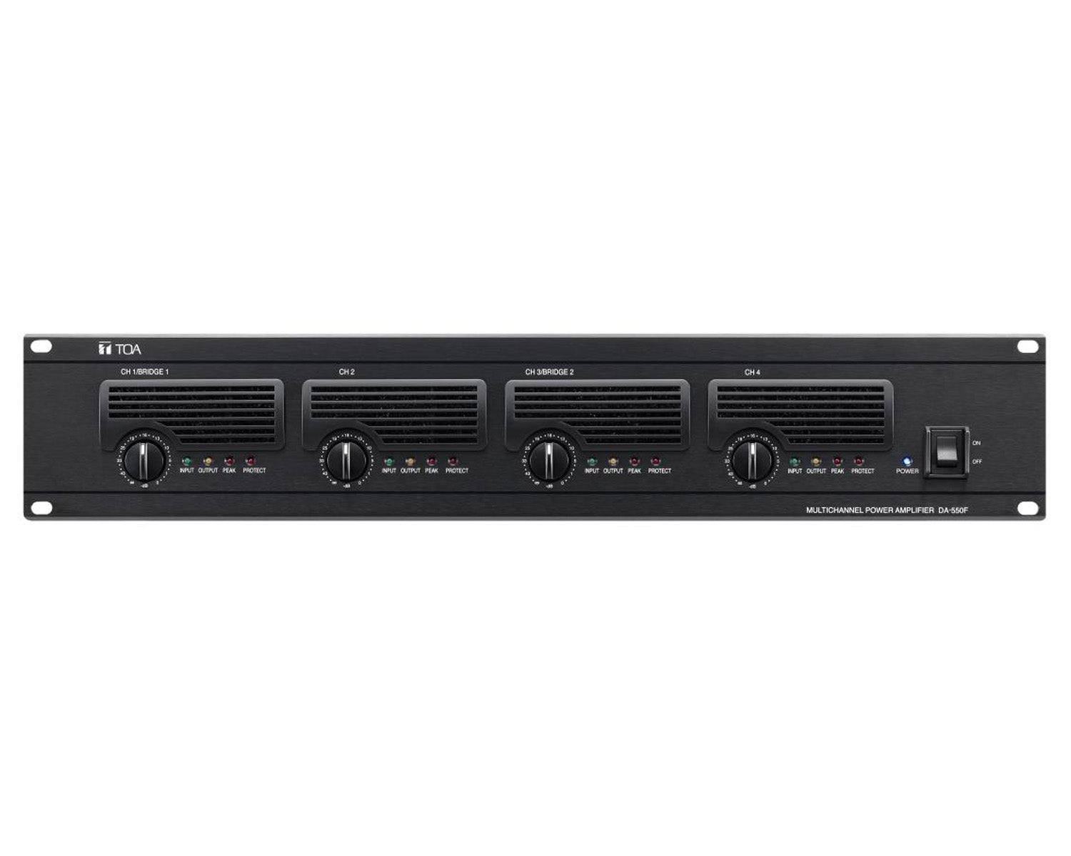 TOADA550F - TOA DA550F Quad Digital Power Amp 4x550W @ 4ohm 2U Image 1