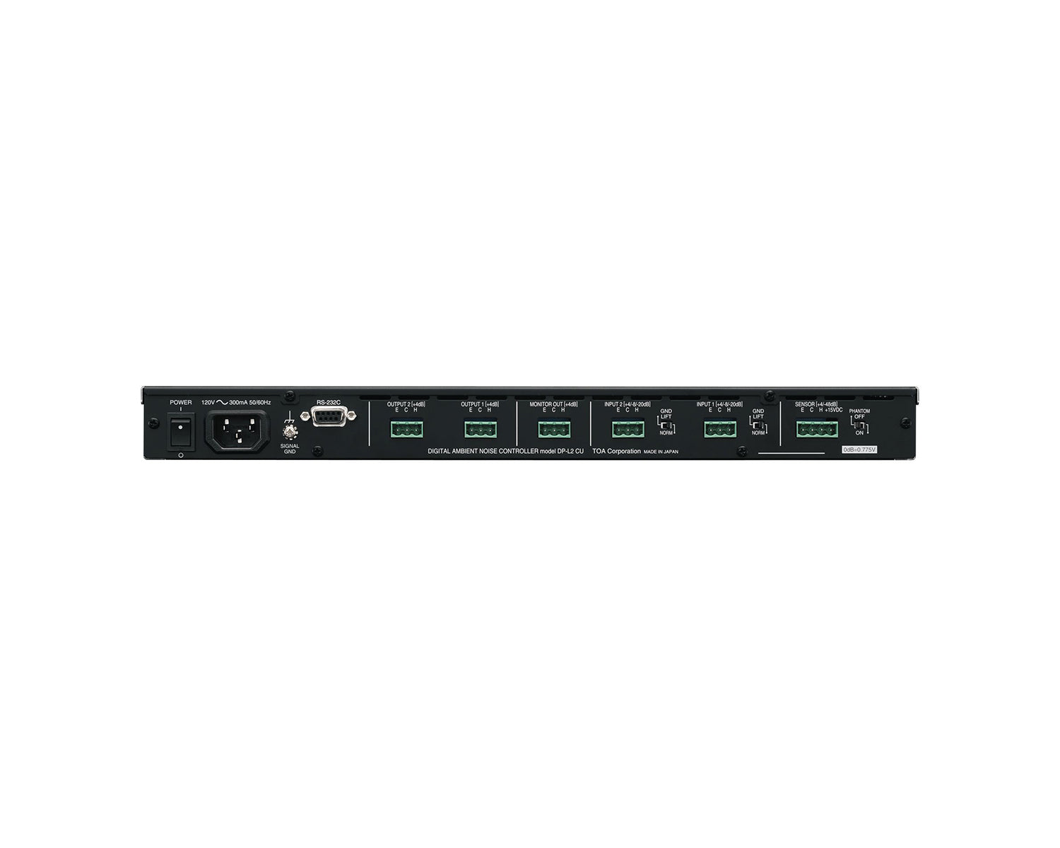 TOADPL2 - TOA DPL2 Digital Ambient Noise Controller 1U Image 3
